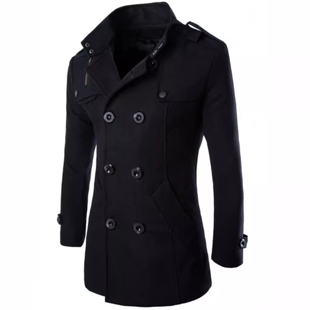 Herr Short Rock i Navy-Inspired Double-Breasted med Tailored Skärning