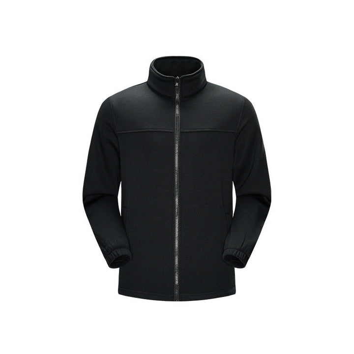 Herr Thermo-Fleece-Softshell Jacka med Ståkrage, Dragkedja Framper och Elastiska Muddar