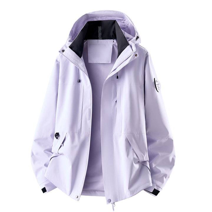 Herr Vattenavvisande Oversized Frilufts Jacka med Huva, Andningsbar Softshell &amp; Funktion Fickor
