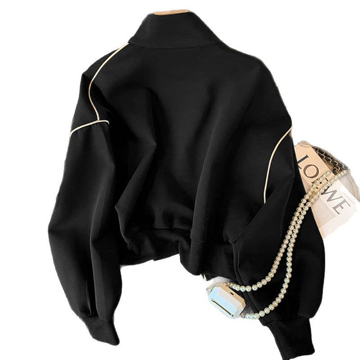 Dam Fashion Cropped jacka med fickor
