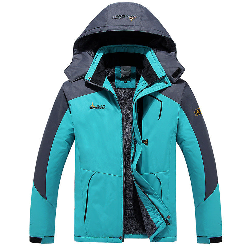 Herr vatten- och vindtät softshell utomhusjacka med teddy fleecefoder och huva