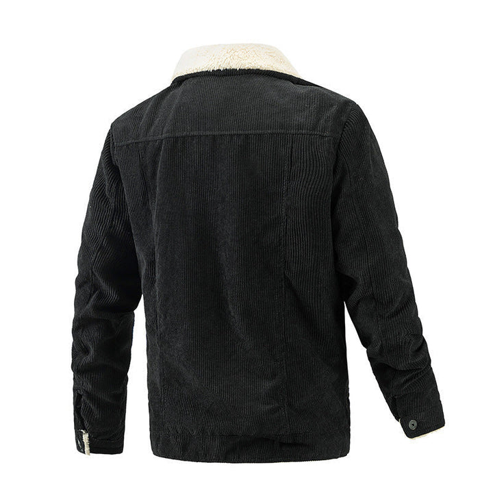Herr Vintage Manchester Jacka i Trucker Stil med Sherpa Foder och Bröst Lock