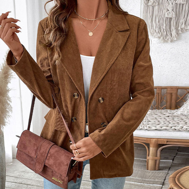 Dam manchester blazer i oversized design med manchester structure och double-breasted knäppning