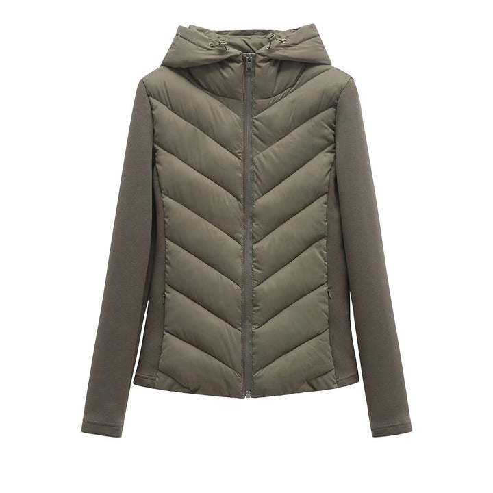 Dam Vadderad Jacka med Huva och Softshell Side Inserts