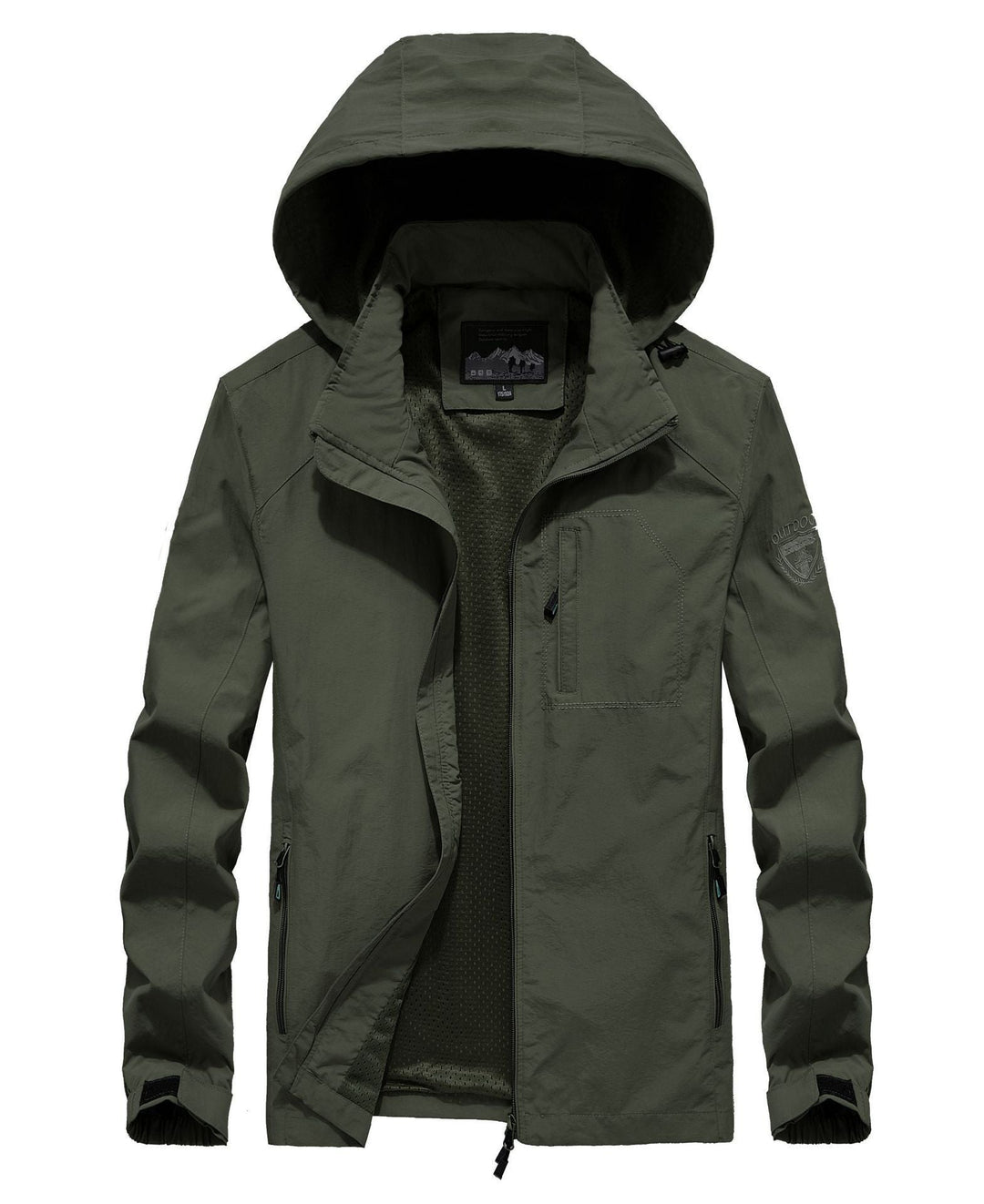 Herr Lätt Andningsbar Fält Parka med Mesh Foder och Huva