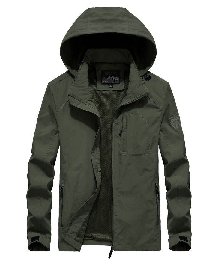 Herr Lätt Andningsbar Fält Parka med Mesh Foder och Huva
