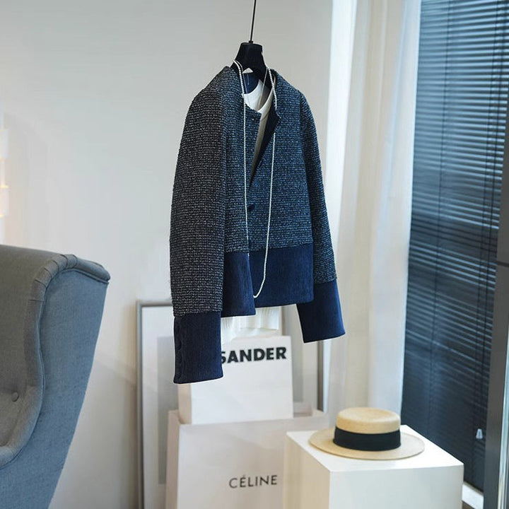 Dam elegant kort jacka med Textured tyg Drune