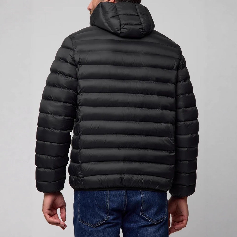 Dam modern quiltad jacka med huva