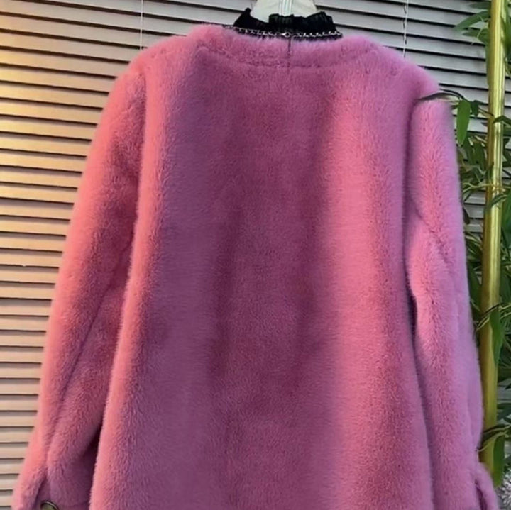 Dam elegant pälsjacka
