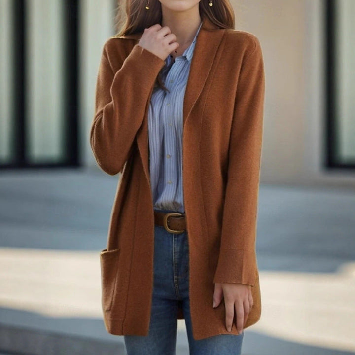 Dam Elegant och Bekväm Stickad Blazer