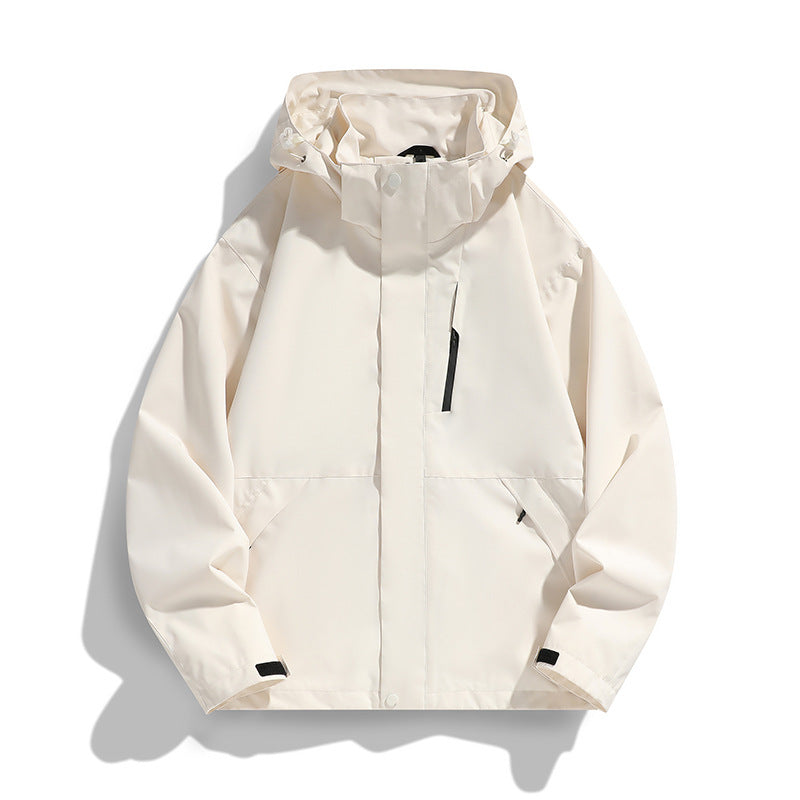 Dam oversize softshell med huva jacka med Drop Shoulder, dold dragkedjas och dragsko