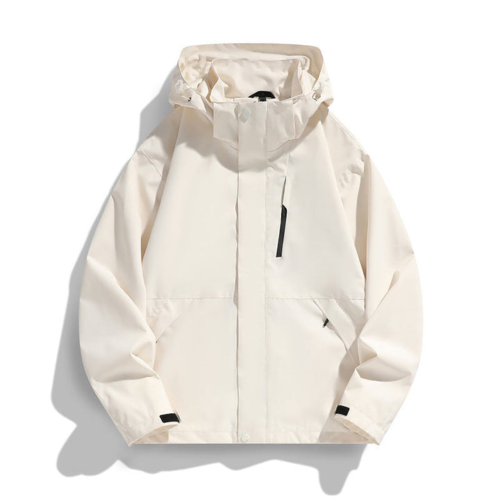 Dam oversize softshell med huva jacka med Drop Shoulder, dold dragkedjas och dragsko