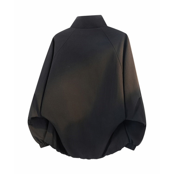 Dam Lätt Oversize Övergångsjacka med Raglan Ärmar, Dragkedja och Contrast Inserts