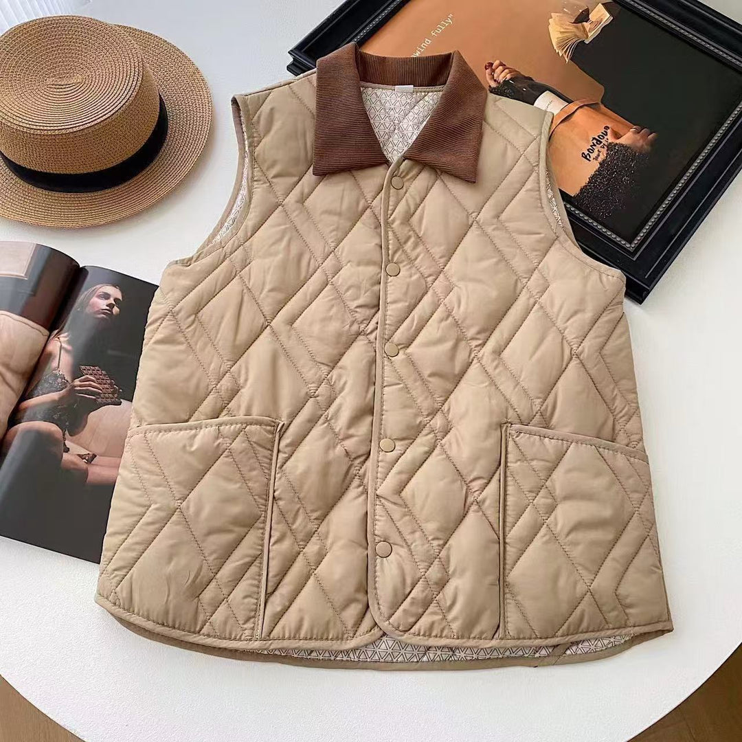Dam Elegant Quiltad Väst