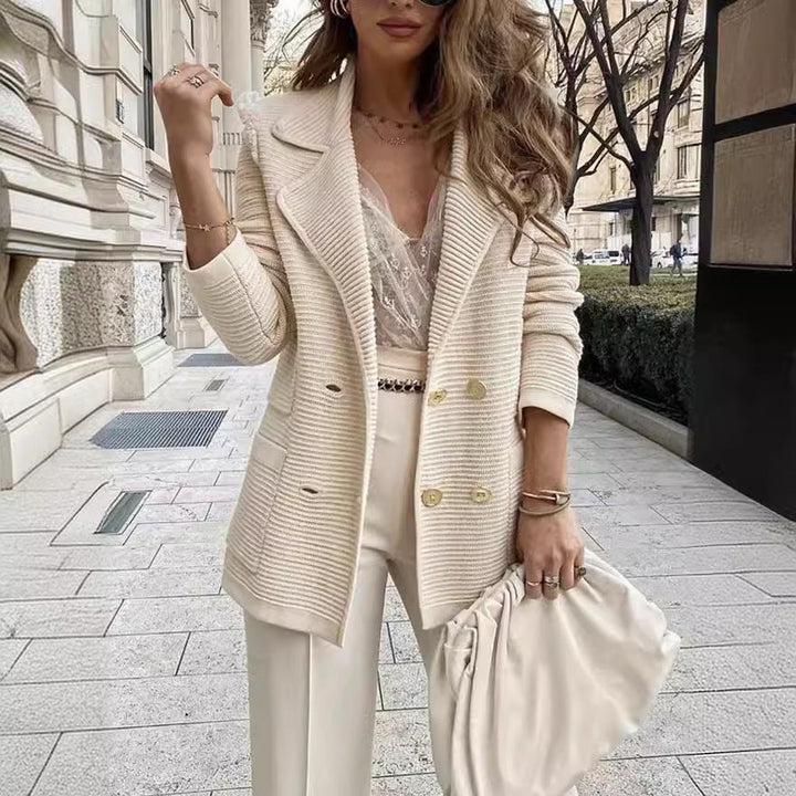 Dam Fashion stickad blazer jacka