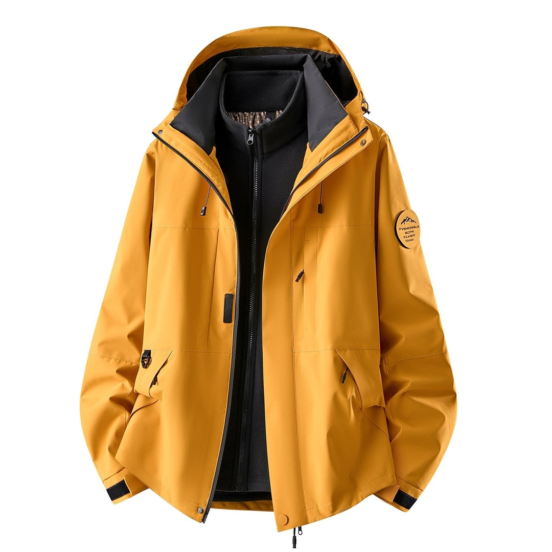 Dam Three-Piece Vattentät Outdoor Jacka med Removable Fleece Inner Layer