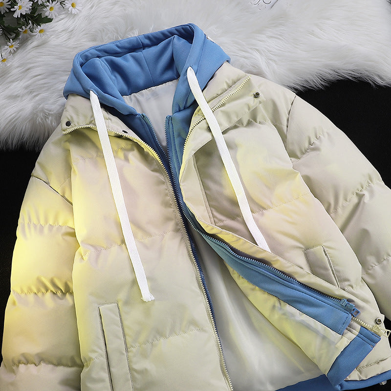 Dam kviltad med huva kviltad jacka med Integrated Sweatliner och två-Layer design