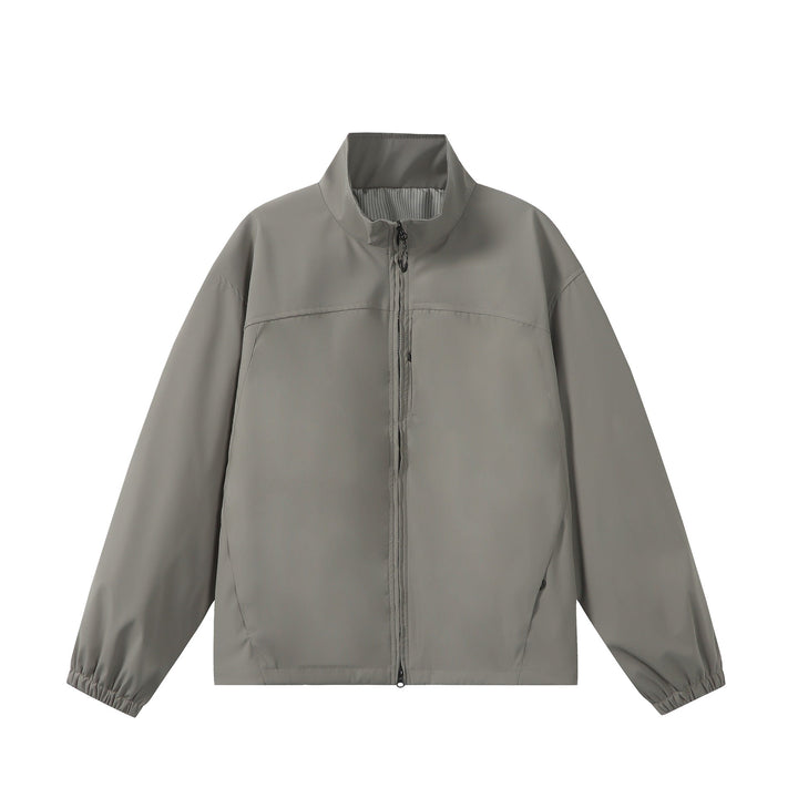 Unisex Lätt, Packable Funktionell Jacka i Oversized Boxig Skärning med Ståkrage