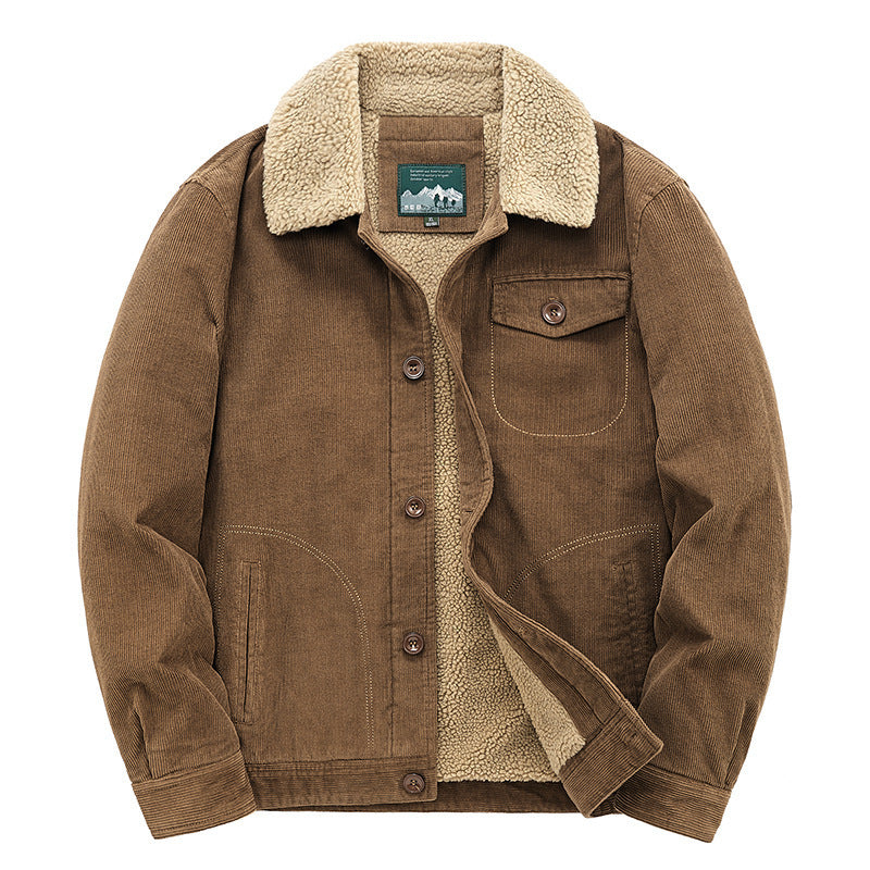 Herr casual Cord Jacka med teddyfoder 1787797411