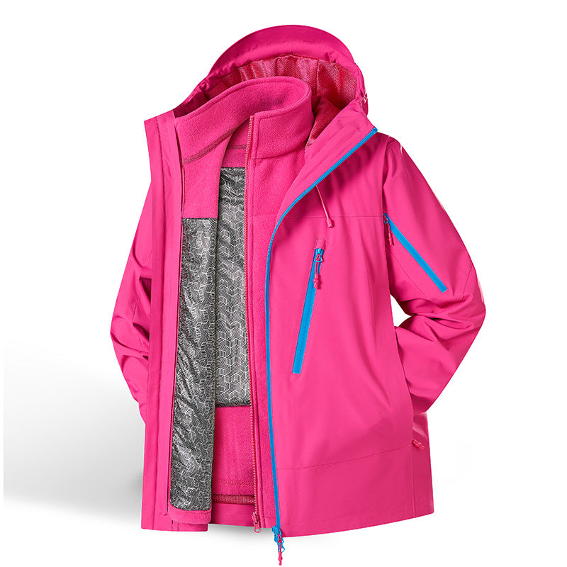 Dam två-piece vattentät funktionsjacka set med removable fleece inner jacka