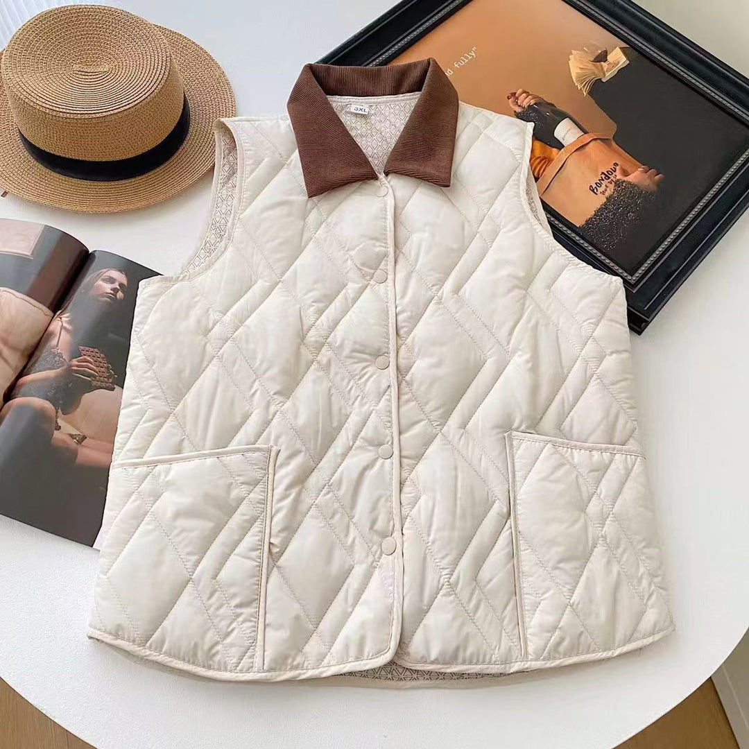 Dam Elegant Quiltad Väst