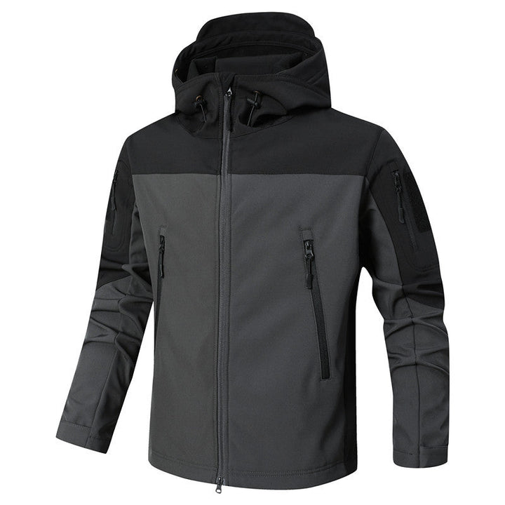 Herr Vindtät Softshell Jacka med Huva och Vattenavvisande Membran