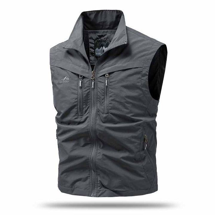 Herr Technical Utility Väst med Hög Krage och Multi-Pockets