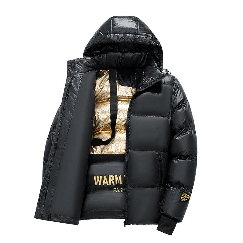 Herr Lång Vadderad Funktionell Parkas med Huva