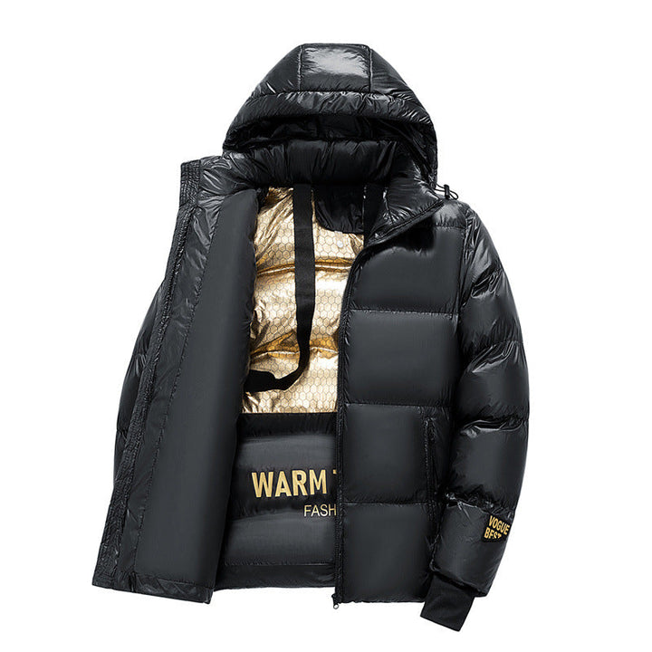 Herr Lång Vadderad Funktionell Parkas med Huva