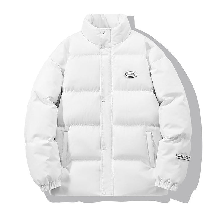 Unisex vadderad City vadderad jacka med High-krage och Concealed Snap knäppning