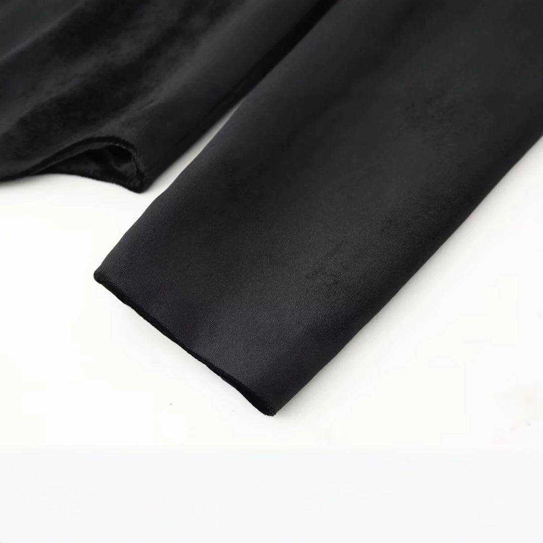 Dam Asymmetrisk Kort Jacka med Stå Krage, Drawstring Closures och Tassel Nederkant