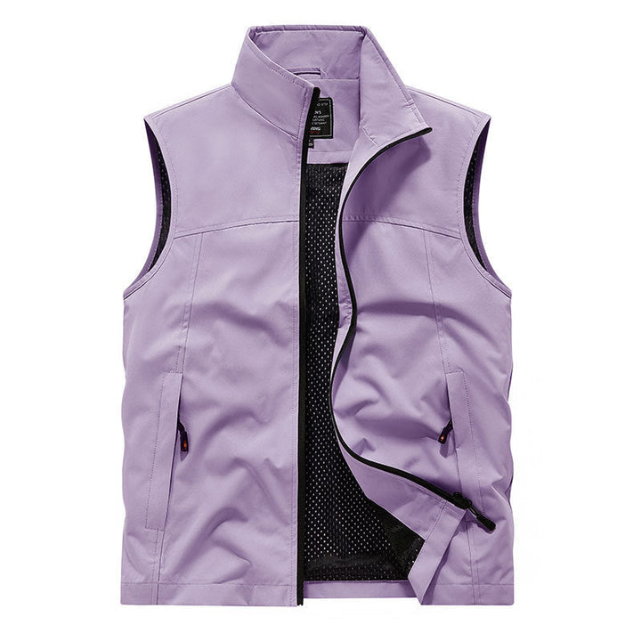 Herr Softshell Väst med Mesh Foder, Vind Resistant och Dragkedjefickor