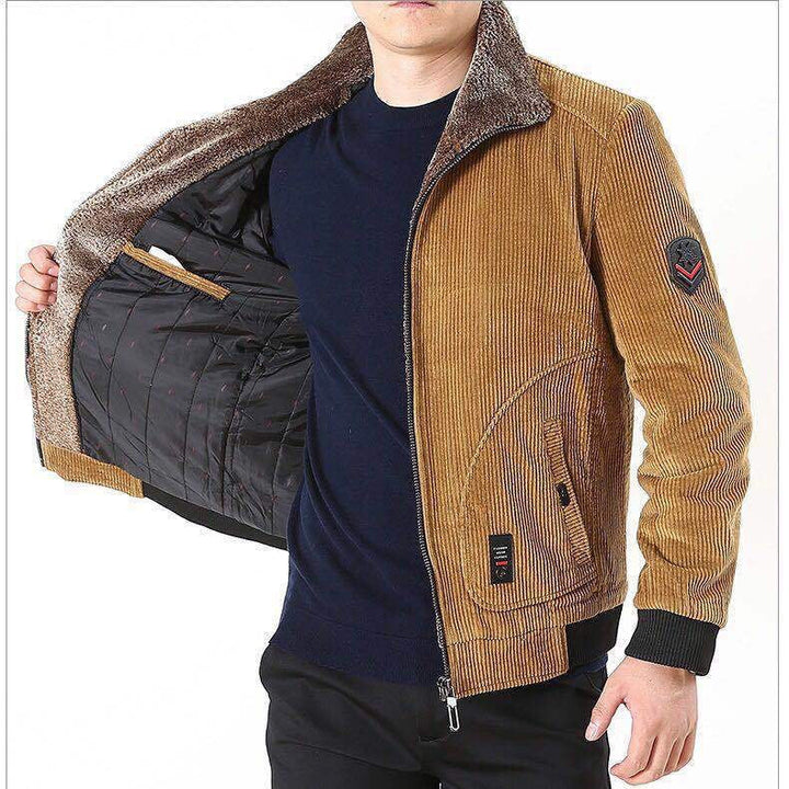 Herr Manchester Blouson med Sherpa Krage, Dragkedja och Utility Fickor