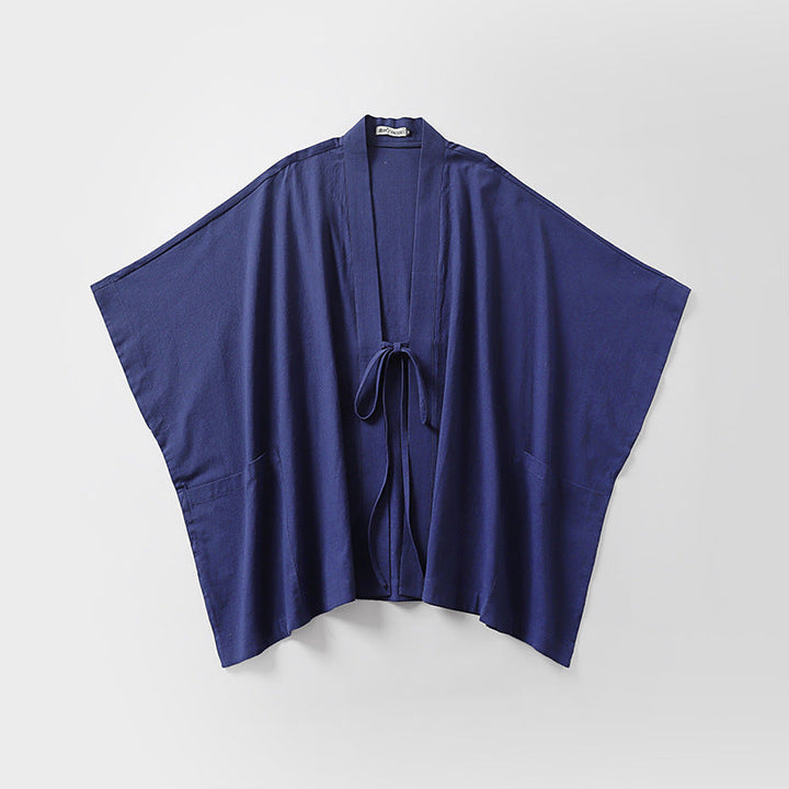 Dam oversize Kimono kofta med knytband och sidofickor