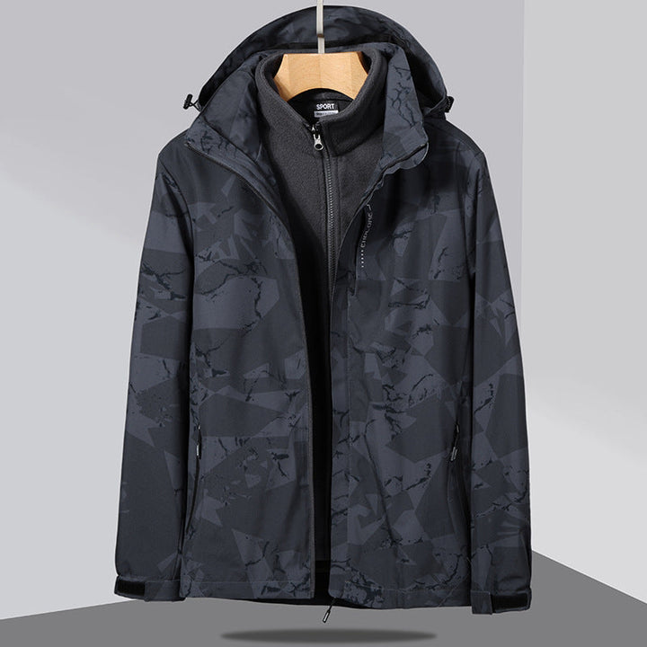 Dam två-layer softshelljacka med removable fleece inner jacka och huva