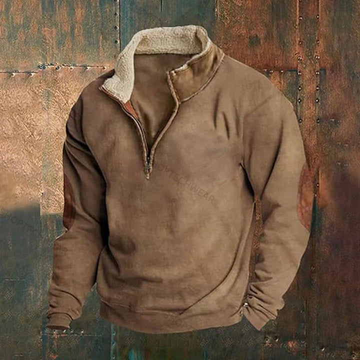 Herr Urban Fleece Pullover med Tree Motif