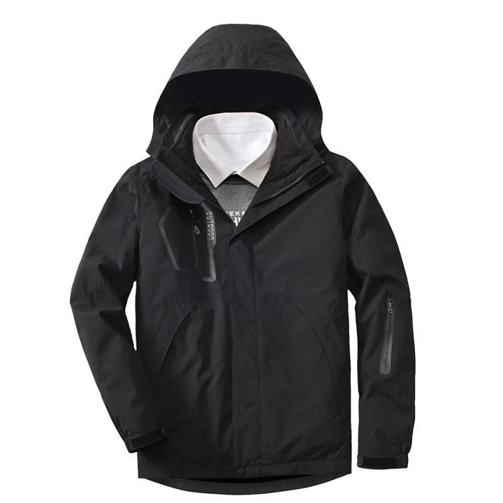 Herr Andningsbar och Vattentät Softshell Utomhus Jacka med Welded Sömmar och Multifunctional Fickor