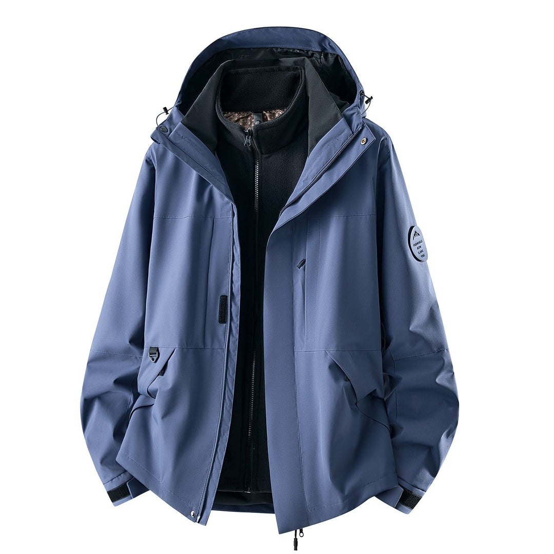 Dam Three-Piece Vattentät Outdoor Jacka med Removable Fleece Inner Layer