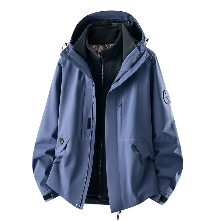 Dam Three-Piece Vattentät Outdoor Jacka med Removable Fleece Inner Layer