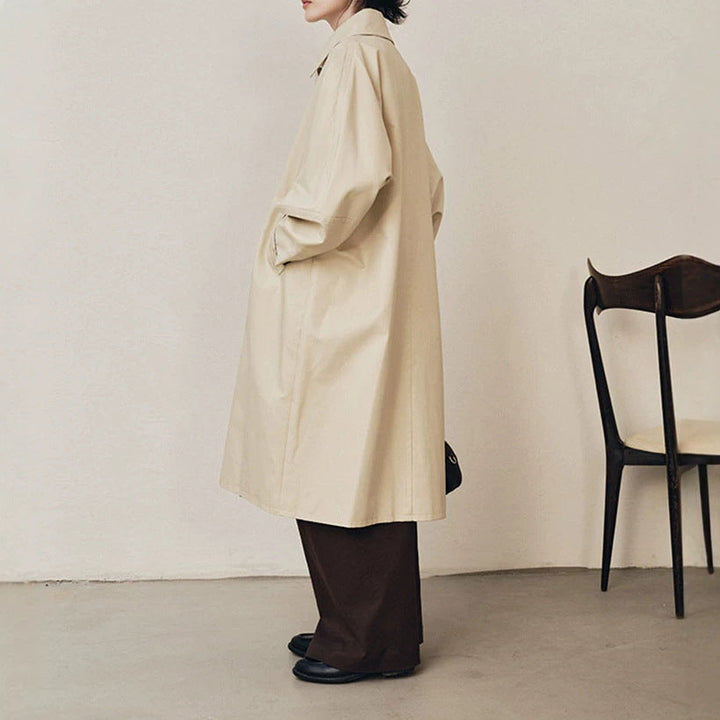 Dam elegant trenchcoat med Double Breasted