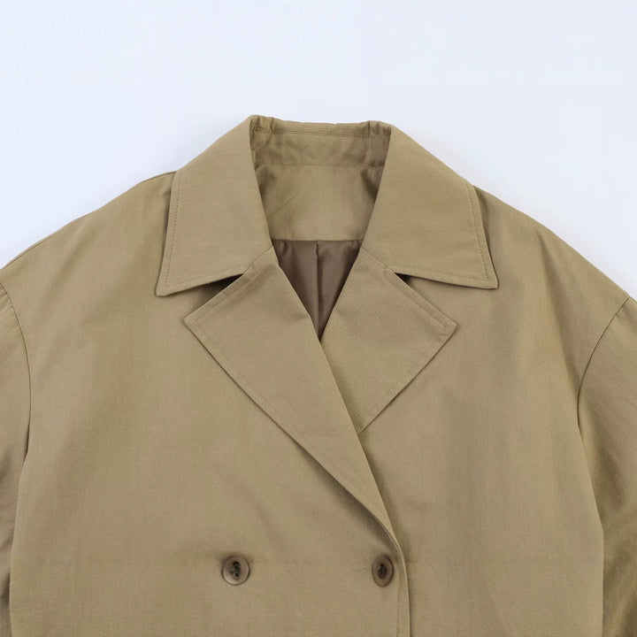 Dam kort skärning Cape trench med Boxy silhuett och Half-Length ärm Straps