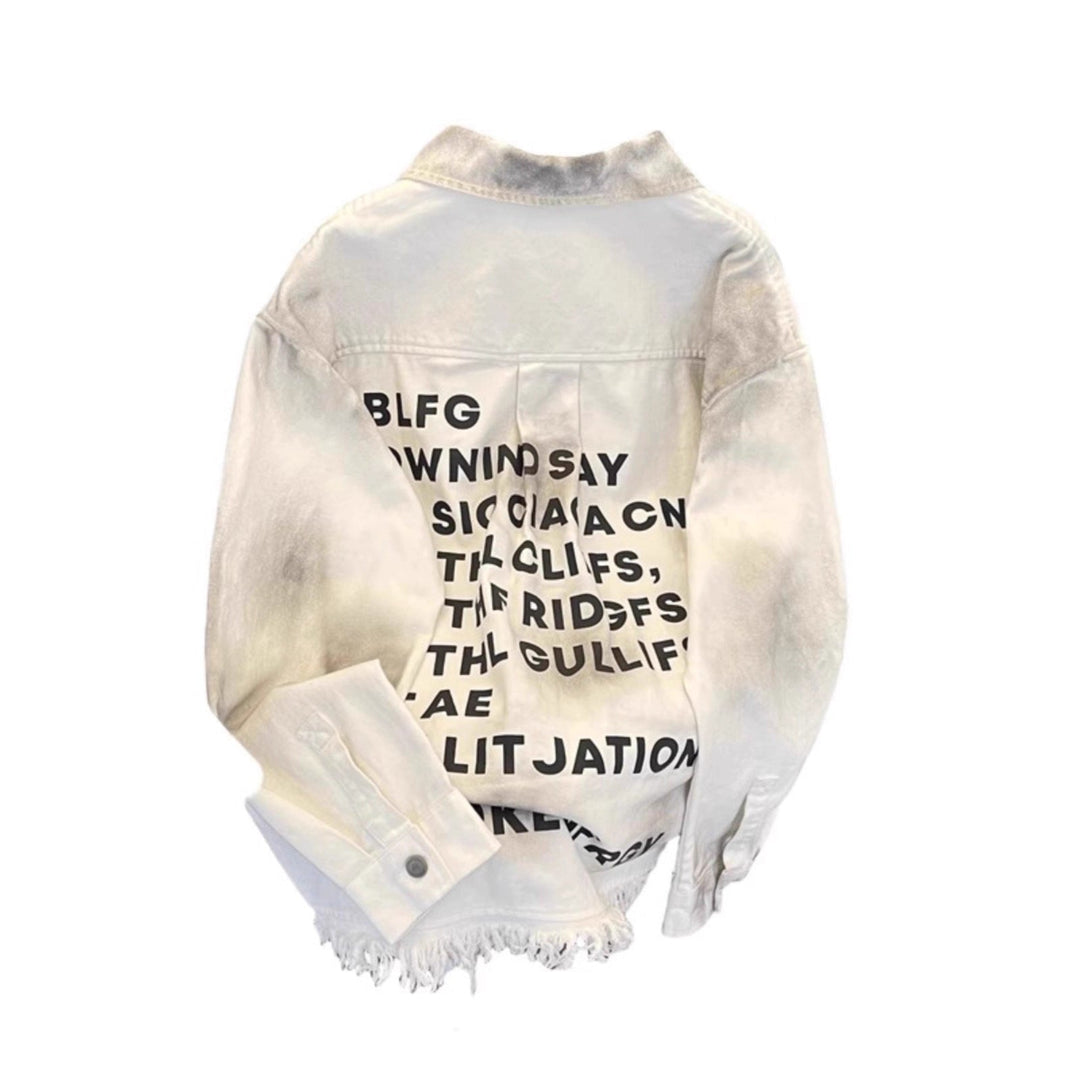 Dam Urban oversize jacka med Creative Lettering