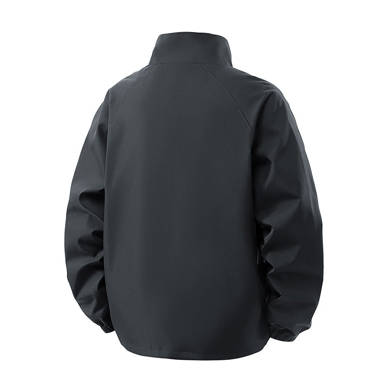 Dam Lätt Oversize Övergångsjacka utan Huva med Drawstring, Lock Fickor &amp; Elastic Muddar