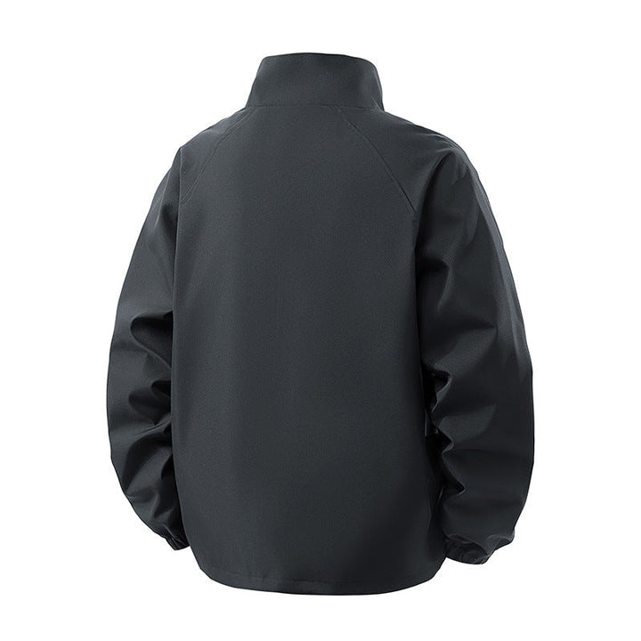 Dam Lätt Oversize Övergångsjacka utan Huva med Drawstring, Lock Fickor &amp; Elastic Muddar