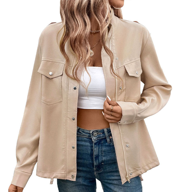 Dam Avslappnad Blouson Jacka