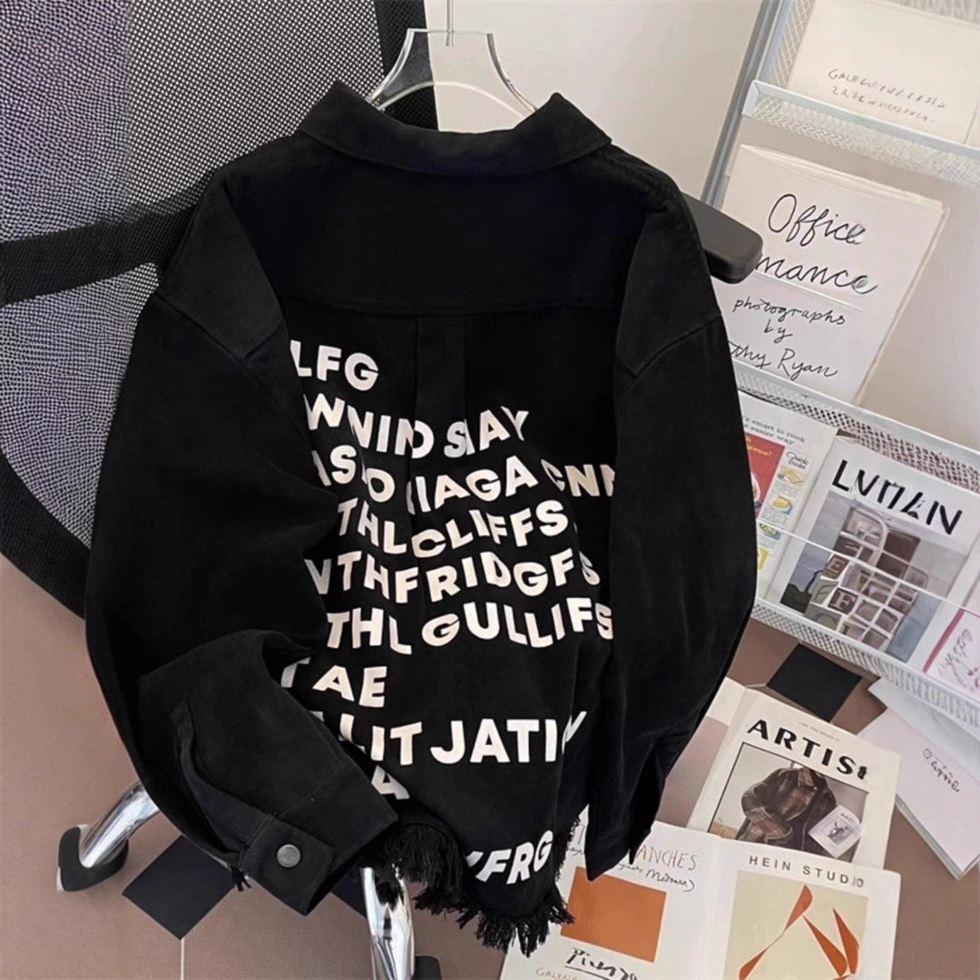 Dam Urban oversize jacka med Creative Lettering