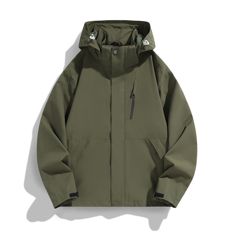 Dam oversize softshell med huva jacka med Drop Shoulder, dold dragkedjas och dragsko