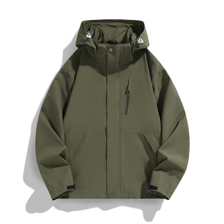 Dam oversize softshell med huva jacka med Drop Shoulder, dold dragkedjas och dragsko
