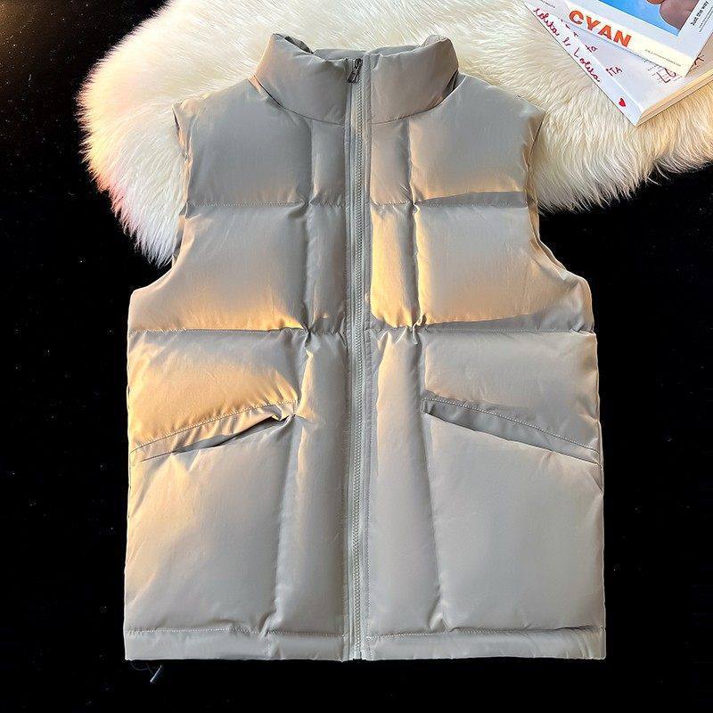Dam Reversible Väst med Hög Krage
