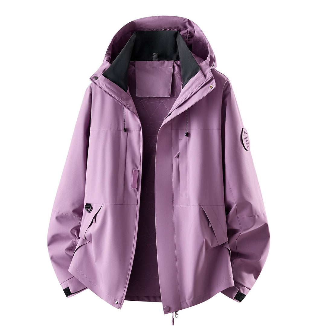 Herr Vattenavvisande Oversized Frilufts Jacka med Huva, Andningsbar Softshell &amp; Funktion Fickor